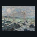 Claude Monet ~ Fangnetz in Pourville<br><div class="desc">Claude Monet, französischer Maler, 1840 - 1926 mit einer stürmischen Küstenszene.</div>
