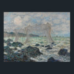 Claude Monet ~ Fangnetz in Pourville Poster<br><div class="desc">Claude Monet,  französischer Maler,  1840 - 1926 mit einer stürmischen Küstenszene.</div>