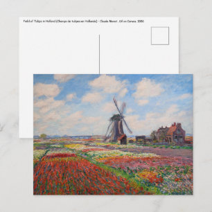 Claude Monet - Feld der Tulpen in Holland Postkarte