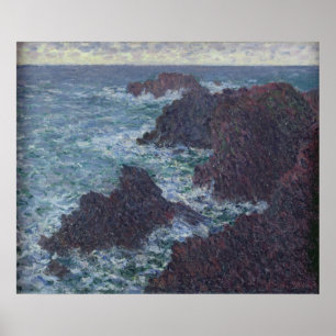 Claude Monet   Felsen in Belle-Ile, der wilden Küs Poster
