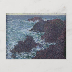 Claude Monet Felsen in Belle-Ile, der wilden Küs Postkarte