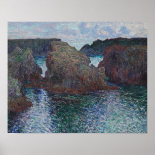 Claude Monet - Felsen in Port-Goulphar, Belle-Ile Poster