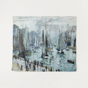 Claude Monet Fischerboote Verlassend Hafen Wandteppich