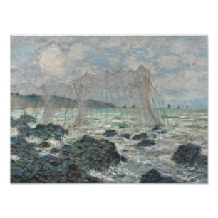 Claude Monet - Fischereinetze in Pourville Fotodruck