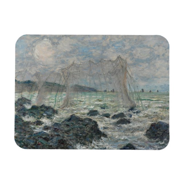 Claude Monet - Fischereinetze in Pourville Magnet (Horizontal)