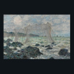 Claude Monet - Fischereinetze in Pourville Poster<br><div class="desc">Angeln in Pourville von Claude Monet, 1882. Claude Monet war Gründer der französischen Impressionistischen Malerei und der beständigste und produktivste Praktizierende der Philosophie der Bewegung, seine Wahrnehmungen vor der Natur zu äußern, vor allem, wie sie auf Landschaftsmalerei in der Luft angewandt werden. Der Begriff "Impressionismus" leitet sich aus dem Titel...</div>