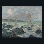 Claude Monet - Fischereinetze in Pourville Poster<br><div class="desc">Angeln in Pourville von Claude Monet, 1882. Claude Monet war Gründer der französischen Impressionistischen Malerei und der beständigste und produktivste Praktizierende der Philosophie der Bewegung, seine Wahrnehmungen vor der Natur zu äußern, vor allem, wie sie auf Landschaftsmalerei in der Luft angewandt werden. Der Begriff "Impressionismus" leitet sich aus dem Titel...</div>