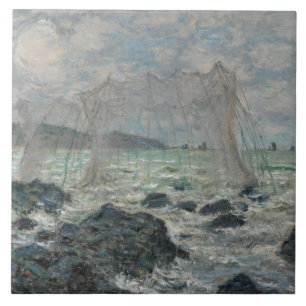 Claude Monet - Fischernetze bei Pourville Fliese