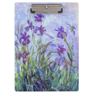 Claude Monet - Flieder-Iris / Iris Mauves Klemmbrett