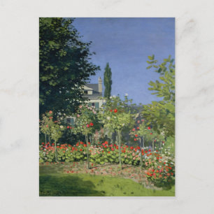 Claude Monet Flowering Garden at Sainte-Adresse Postkarte
