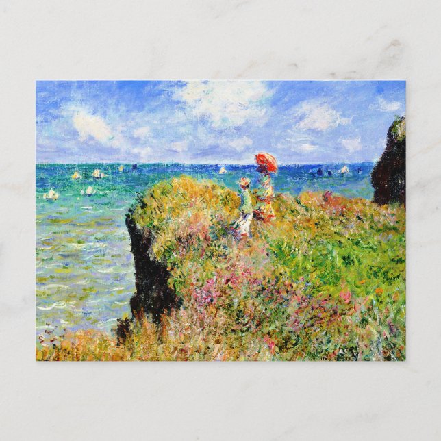 Claude Monet - Französische Clifftop - Impressioni Postkarte (Vorderseite)