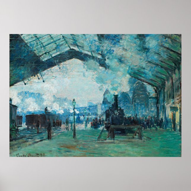 Claude Monet Französische Eisenbahn Kunst, Dichtun Poster (Vorne)