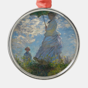 Claude Monet-Frau mit einem Sonnenschirm 1875 Ornament Aus Metall