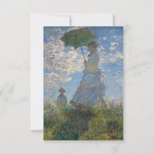 Claude Monet Frau mit einem Sonnenschirm Fine Art Dankeskarte