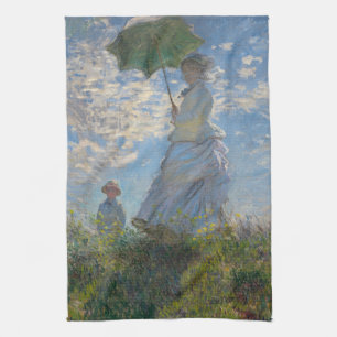 Claude Monet Frau mit einem Sonnenschirm Fine Art Geschirrtuch