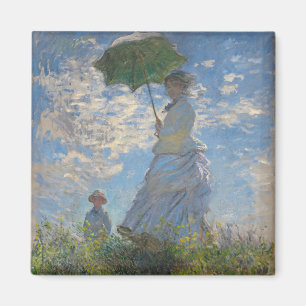Claude Monet Frau mit einem Sonnenschirm Fine Art Magnet