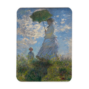 Claude Monet Frau mit einem Sonnenschirm Fine Art Magnet