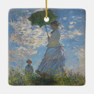 Claude Monet Frau mit einem Sonnenschirm Meisterwe Keramikornament
