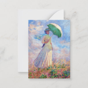 Claude Monet - Frau mit einem Sonnenschirm nach re Mitteilungskarte