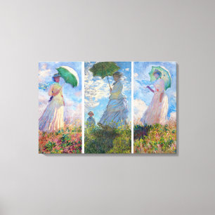 Claude Monet -  Frau mit einem Sonnenschirm Serie Leinwanddruck