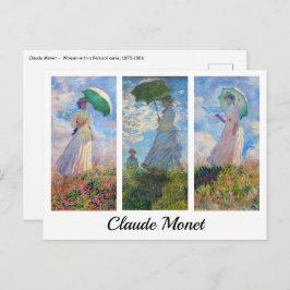 Claude Monet - Frau mit einer Reihe von Parasolen Postkarte