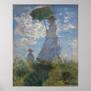 Claude Monet - Frau mit Parasol La Promenade Poster