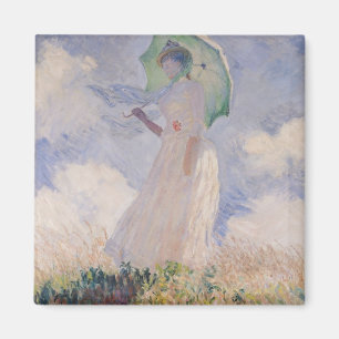 Claude Monet   Frau mit Parasol Links Magnet