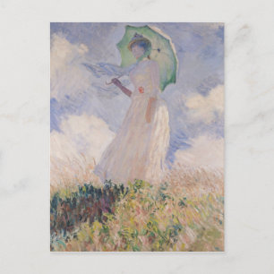 Claude Monet   Frau mit Parasol Links Postkarte