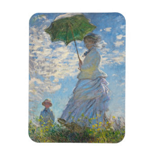 Claude Monet   Frau mit Sonnenschirm Magnet