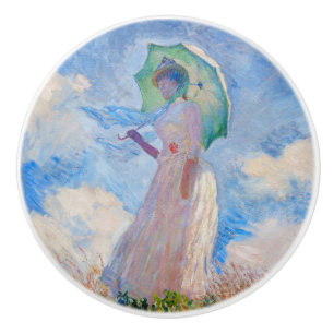 Claude Monet - Frau mit Sonnenschirm nach links Keramikknauf