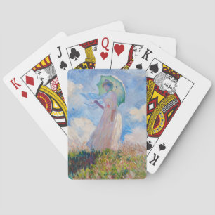 Claude Monet - Frau mit Sonnenschirm nach links Spielkarten