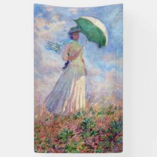 Claude Monet - Frau mit Sonnenschirm nach rechts Banner
