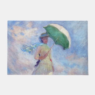 Claude Monet - Frau mit Sonnenschirm nach rechts Fußmatte
