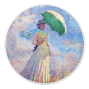 Claude Monet - Frau mit Sonnenschirm nach rechts Keramikknauf