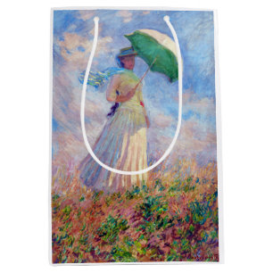 Claude Monet - Frau mit Sonnenschirm nach rechts Mittlere Geschenktüte
