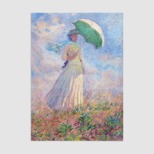 Claude Monet - Frau mit Sonnenschirm nach rechts Seidenpapier