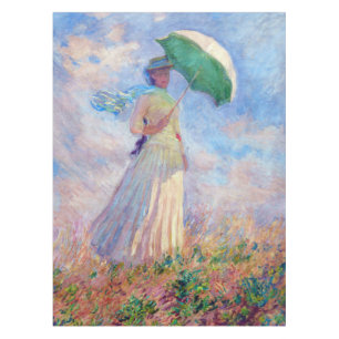 Claude Monet - Frau mit Sonnenschirm nach rechts Tischdecke