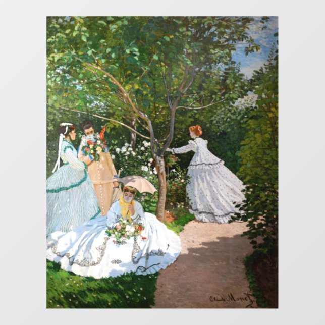 Claude Monet - Frauen im Garten Fensteraufkleber (Blatt)