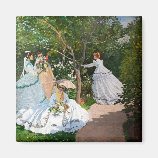 Claude Monet - Frauen im Garten Magnet (Vorne)
