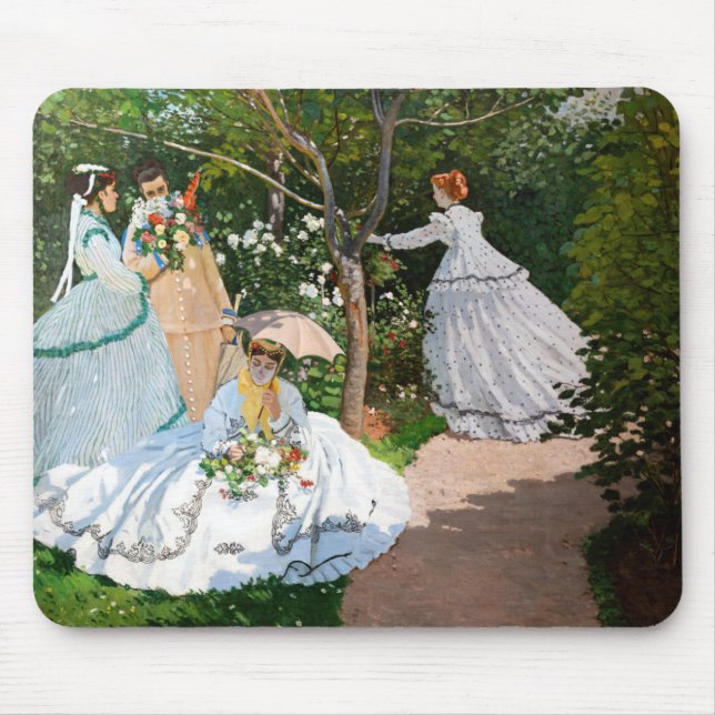 Claude Monet - Frauen im Garten Mousepad (Vorne)