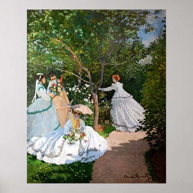 Claude Monet - Frauen im Garten Poster (Vorne)
