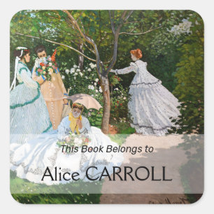 Claude Monet - Frauen im Garten Quadratischer Aufkleber