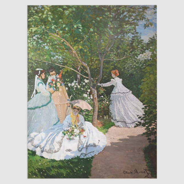 Claude Monet - Frauen im Garten Seidenpapier (Von Creator hochgeladen)