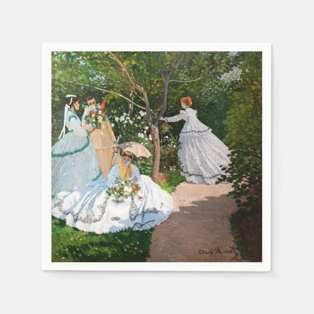 Claude Monet - Frauen im Garten Serviette (Vorderseite)