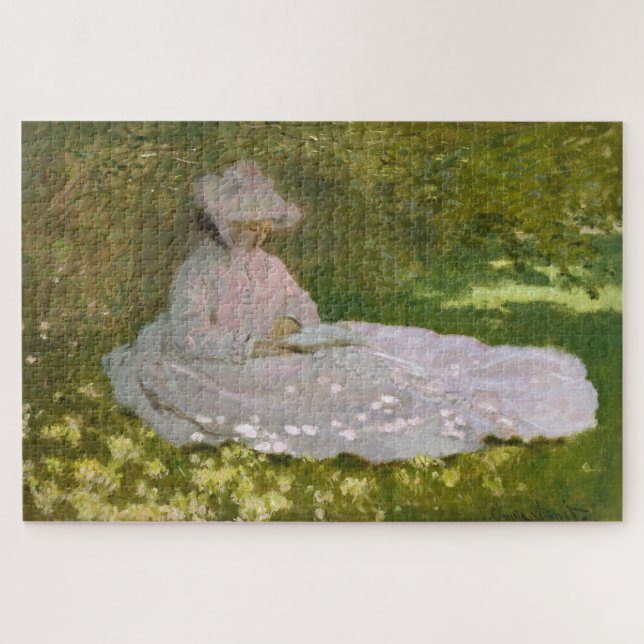 Claude Monet – Frühling (1872) Puzzle (Horizontal)