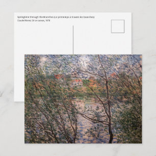 Claude Monet - Frühling durch die Zweige Postkarte
