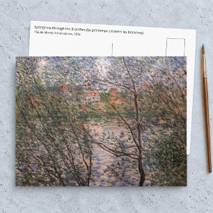 Claude Monet - Frühling durch die Zweige Postkarte