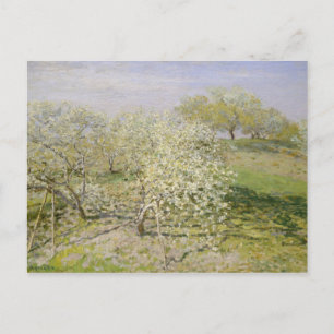 Claude Monet   Frühlingsfruchtbaumen im Blut Postkarte