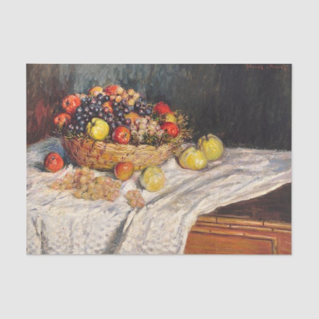 Claude Monet Fruit Still Life Seidenpapier (Vorderseite)
