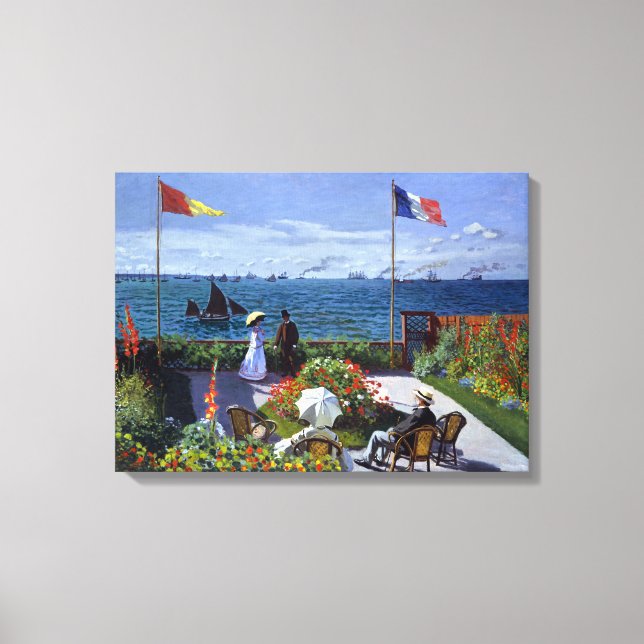 Claude Monet Garden bei Sainte-Adresse Leinwanddruck (Vorderseite)